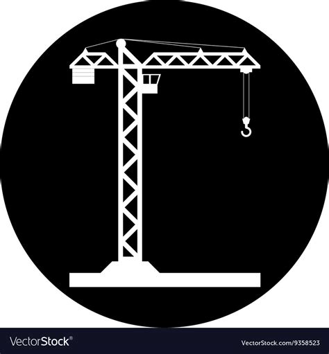 Building Tower Crane Icon Royalty Free Vector Image