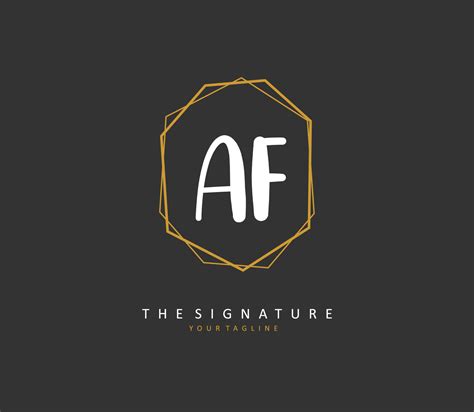 Af Initial Letter Handwriting And Signature Logo A Concept Handwriting