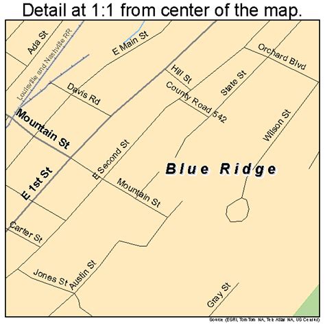 Blue Ridge Georgia Street Map 1308928