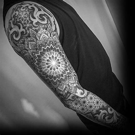 Cool Geometric Tattoo Sleeve Designs For Men