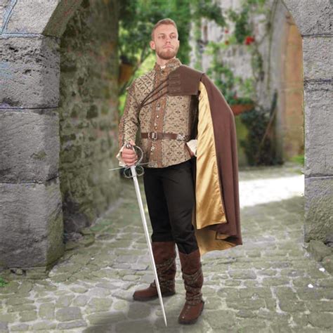 Mens Renaissance Cavalier Shoulder Cape