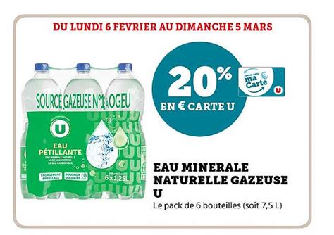 Promo Eau Min Rale Naturelle Gazeuse U Chez U Express Icatalogue Fr