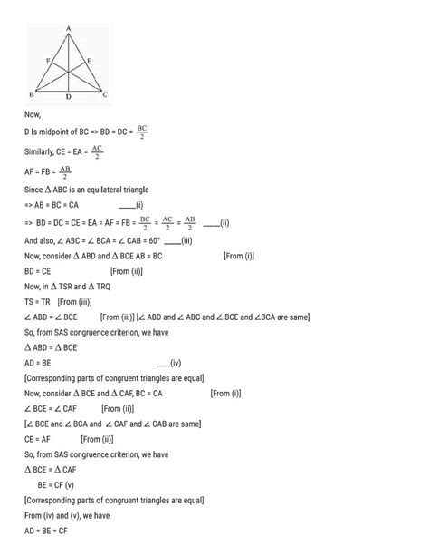 Rd Sharma Solutions For Class Congruent Triangles Exercise Pdf