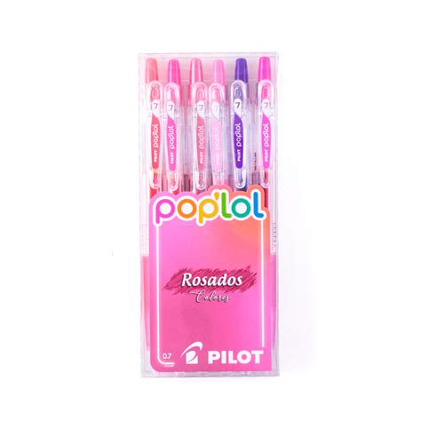 Bolígrafo Pilot Pop Lol Colores Rosados 0 7 mm Set de 6 Unidades