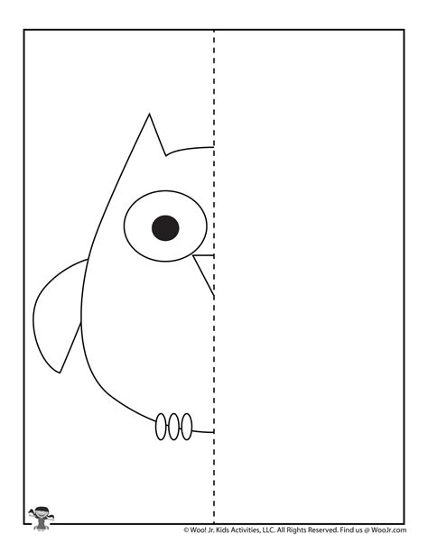 Owl Drawing a Symmetrical Animal | Woo! Jr. Kids Activities : Children ...