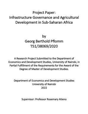 Fillable Online Infrastructure Governance And Agricultural Development