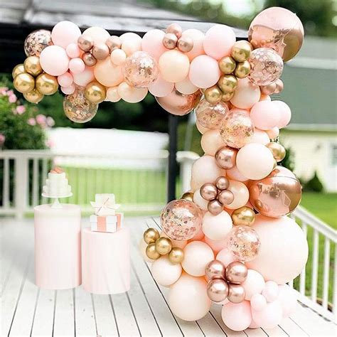 Buy Pcs Macaron Orange Balloon Garland Arch Kit Metallic Chrome