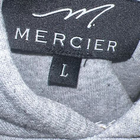 Mercier Badge Hoodie Decent Condition Size Large Grey Depop