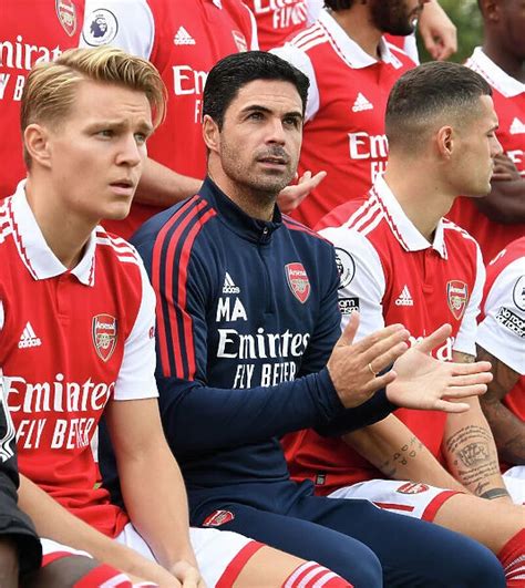 Arsenal First Team Squad 2022 23 Mikel Arteta Leading