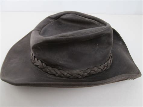 Henschel Hat Co Brown Leather Don Safari Indiana Jone Gem