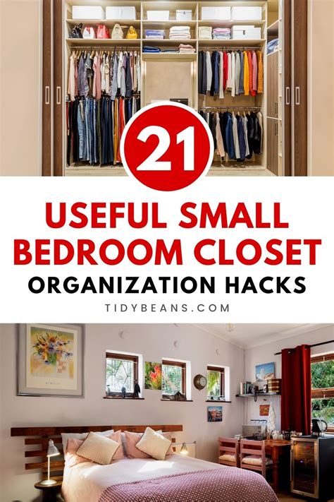 21 Useful Hacks To Organize A Small Bedroom Closet Closet Small Bedroom Small Closet