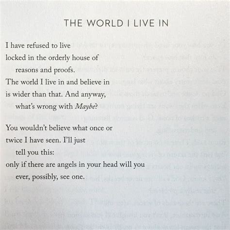 Poetryisnotaluxury On Instagram Mary Oliver The World I Live In I