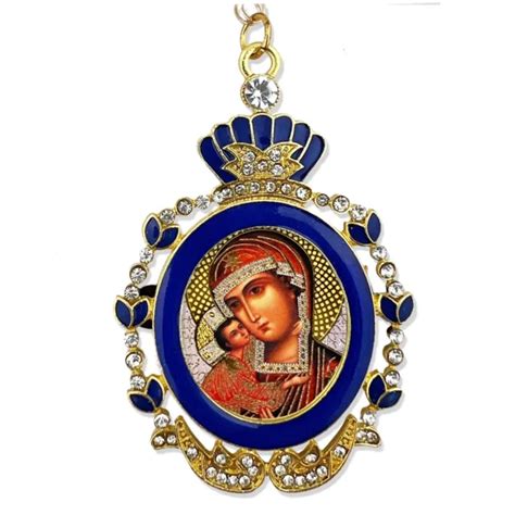 Pendentif Ic Ne Vierge Et Enfant Ic Ne Vierge De Feodorovskaya Ic Ne