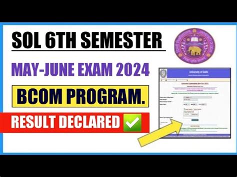 Sol Sixth Semester Bcom Program Result Declared Ii Sol Th Sem