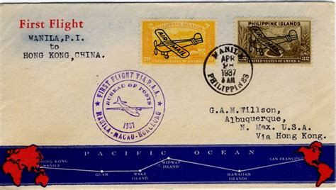 Images Airmail Flight Cover Pan American Airways First Airmail