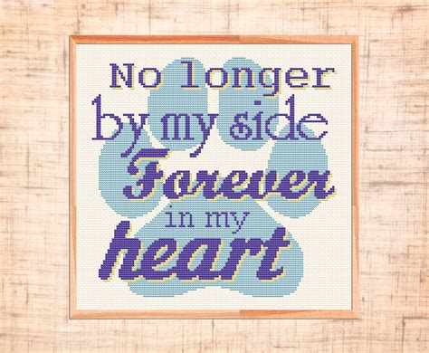 Pet Loss Cross Stitch Pattern Dog Cross Stitch Pet Memorial Inspire