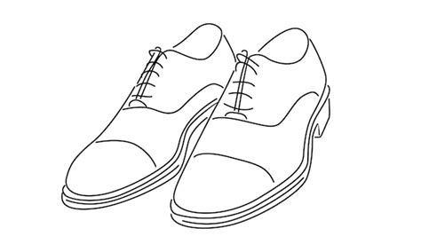 Dessin Au Trait D Illustration Vectorielle De Chaussures Pour Hommes