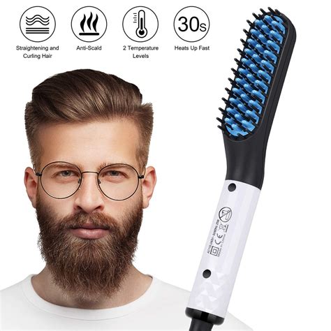 Brush Straightener 2 In 1 Hair And Beard Straightener For Men