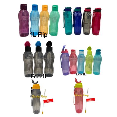 Tupperware Eco Bottle 1l Slim Straw 1l Flip 1l Non Flip 1pc Pop Shopee Malaysia