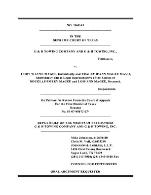 Fillable Online Supreme Courts State Tx Reply Brief Supreme Court Of