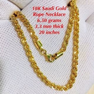 Cod K Saudi Gold Rope Chain Makapal Pawnable Shopee Philippines