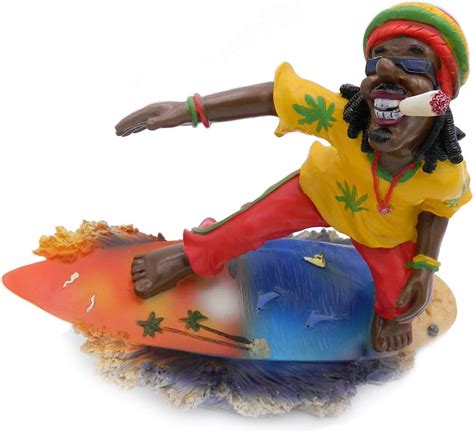 Nautical Décor Figurines Reggae Rasta Man Solar Powered Dancing Figure