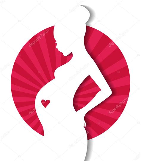 Pregnant Womans Silhouette — Stock Vector © Sonneon 34465755