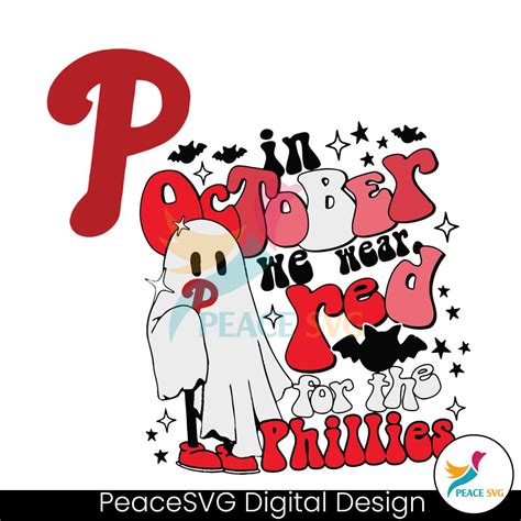 Phillies Take October In October We Wear Red Svg Download Peacesvg