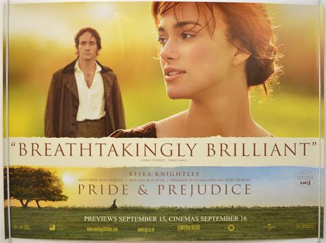 Pride And Prejudice Quad Film Poster Keira Knightley Matthew