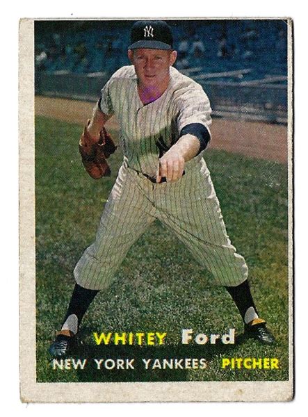 Lot Detail Whitey Ford Hof Ny Yankees Topps Baseball Card