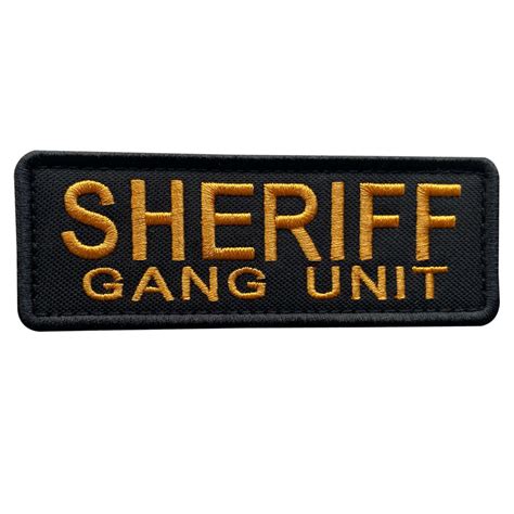 Uuken Small 4x14 Inches Embroidered Sheriff Gang Unit Patch For Tacti