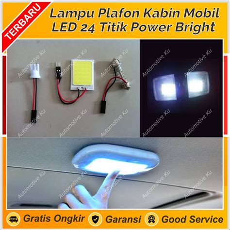 Jual LAMPU LED PLAFON KABIN MOBIL SOKET T10 KAPSUL FESTON 24 TITIK