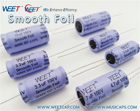 Weet Wmk Smooth Foil Aluminum Electrolytic Capacitors For Audio And