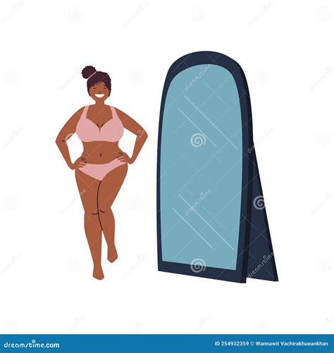 Mujeres Paradas Frente Al Espejo Ilustración del Vector - Ilustración