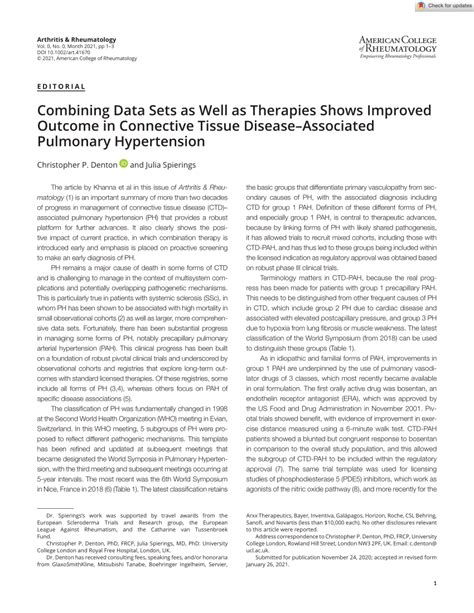 Pdf Combining Data Sets As Well As Therapies Shows Improved Outcome In Connective Tissue