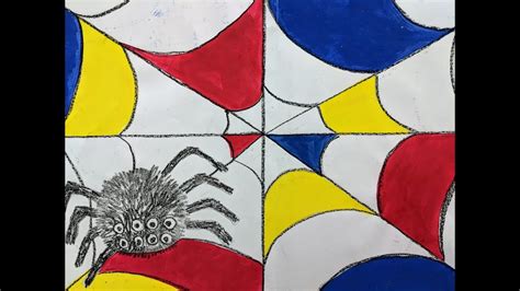 Primary Color Spiderwebs Inspired By Piet Mondrian Youtube