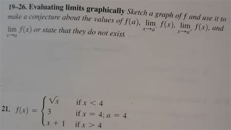 Answered 19 26 Evaluating Limits Graphically Bartleby