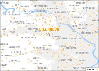 Villanova Pennsylvania Map