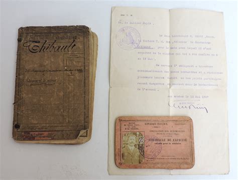 Livret Militaire Et Documents 284 Section De Transport Militaire 14 18