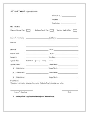 Travel Application Form Fill And Sign Printable Template Online