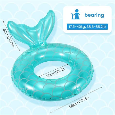 Inflatable Mermaid Pool Float Ring Pool Float Swimming Tubes Mermaid Tail Pool Inner Tubes