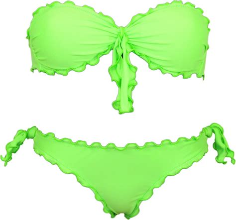 Bikinicolors Damen Bikini Set blau grün neon M Mit Brasiliana Tops Arm M Amazon de