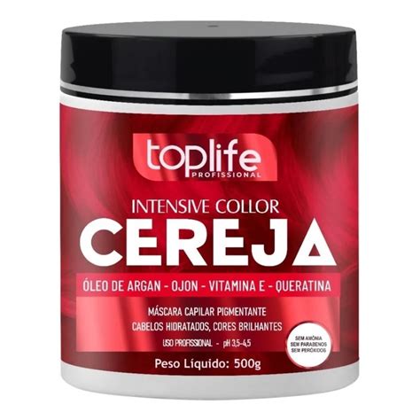 Matizador E Tonalizante - Matizador E Tonalizante Vermelho Cereja Toplife 500g | Shopee Brasil