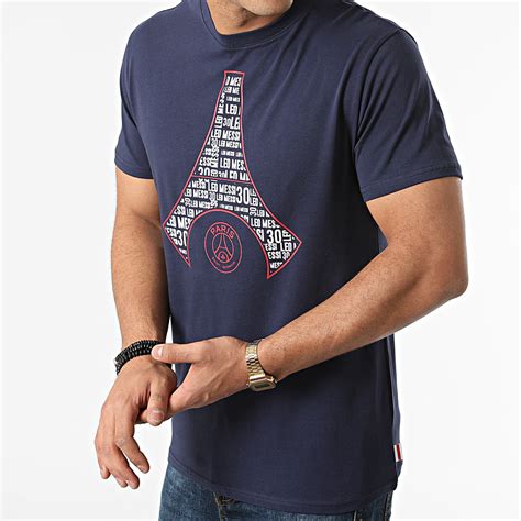 PSG Tee Shirt Tour Eiffel Messi P14408C Bleu Marine