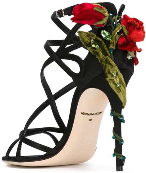 Dolce And Gabbanas Playful Climbing Rose Sandals