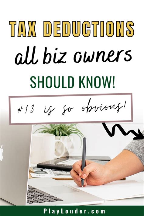 The Tax Deductions All Biz Owners Should Know 13 Is So Obvious In