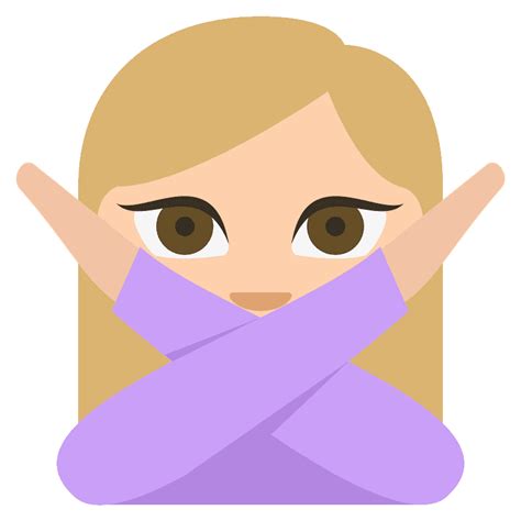 Person Gesturing No Free Vector Emoji On