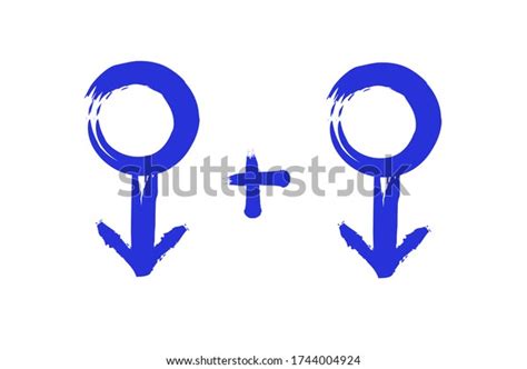 Gay Symbol Blue Male Sex Symbols Stock Vector Royalty Free Shutterstock
