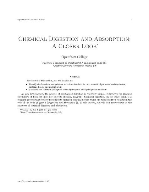 Pdf Chemical Digestion And Absorption A Closer Look · 2014 07 05