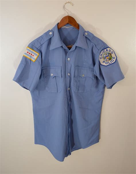 Vintage Official CHICAGO POLICE Uniform Shirt by ilovevintagestuff